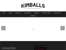Tablet Screenshot of kimballsauction.com